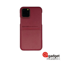Кожаная накладка G-Case для iPhone 11 Pro Cardсool Series красная купить в Уфе