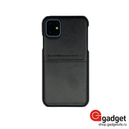 Кожаная накладка G-Case для iPhone 11 Cardсool Series черная купить в Уфе