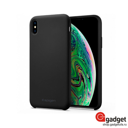 Накладка Spigen для iPhone X/XS Silicone Fit черная