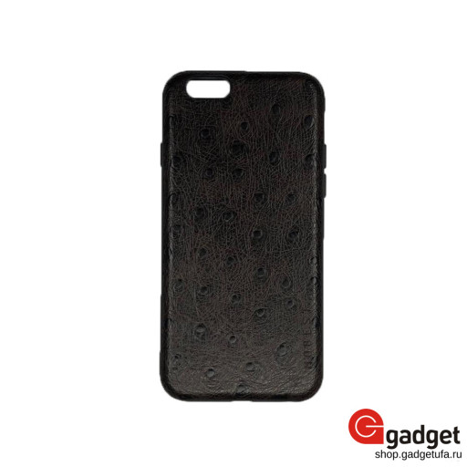 Кожаная накладка Mobest для iPhone 6/6s Ostrich Leather коричневая