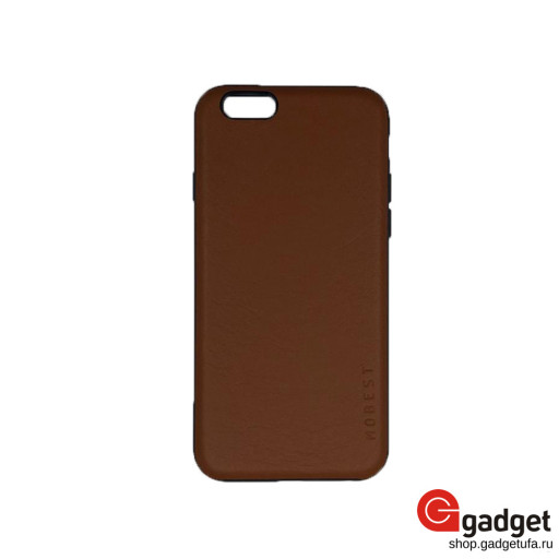 Кожаная накладка Mobest для iPhone 6/6s Smooth Leather светло-коричневая