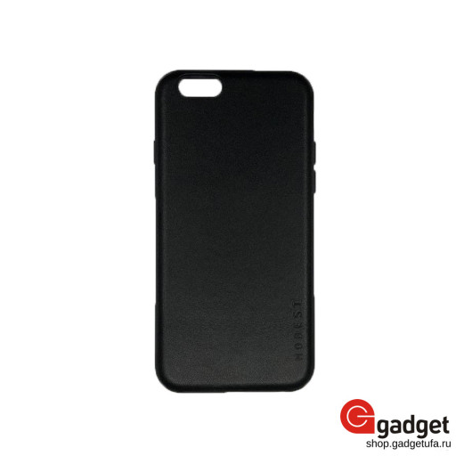 Кожаная накладка Mobest для iPhone 6/6s Smooth Leather черная гладкая