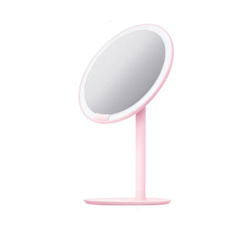 Зеркало для макияжа AMIRO LUX High Color розовое