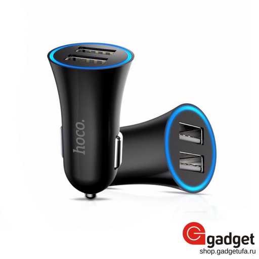 Автомобильное зарядное устройство HOCO UC204 Dual Car Charger black