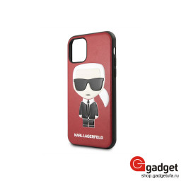 Накладка Lagerfeld для iPhone 11 Pro Iconik Karl Embossed красная купить в Уфе