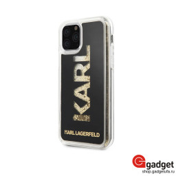 Накладка Lagerfeld для iPhone 11 Pro Glitter Karl Logo Head черная купить в Уфе