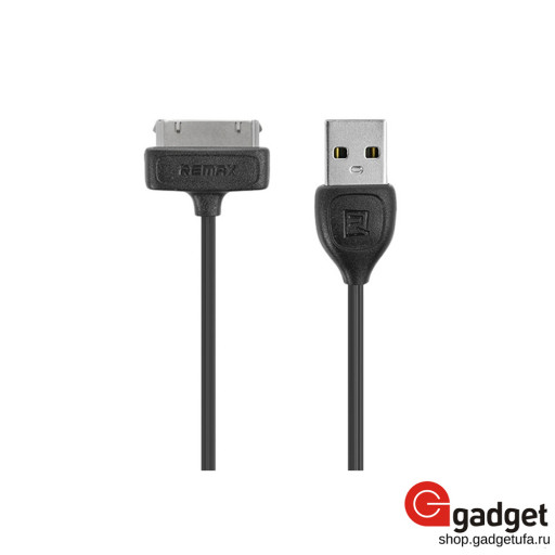 USB кабель Remax Light Series для iPad 3/ iPad 2/ iPad/ iPhone 4s/ 3G/ 3Gs/ iPod 30 pin черный