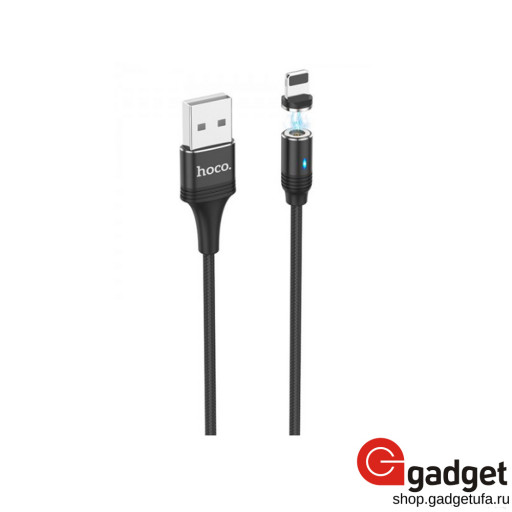 USB кабель Hoco U76 Fresh Magnetic Lightning Cable 1m черный