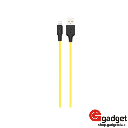 USB кабель Hoco X21 Silicone Series Lightning Cable 1m желтый