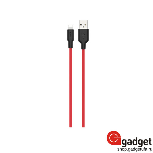 USB кабель Hoco X21 Silicone Series Lightning Cable 1m красный