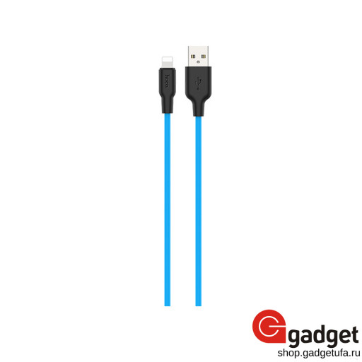 USB кабель Hoco X21 Silicone Series Lightning Cable 1m синий