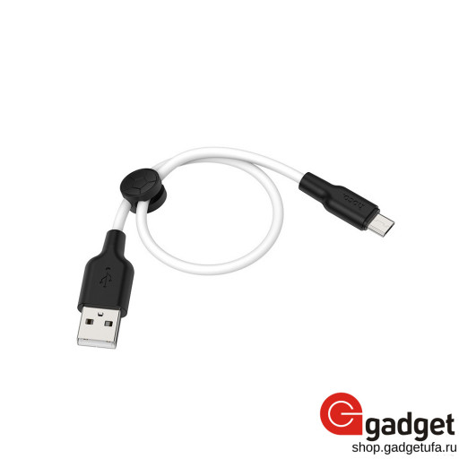 USB кабель Hoco X21 Silicone Series MicroUSB Cable 25см белый