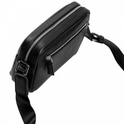 Кожаная сумка VLLICON First Layer Cowhide Light Simple Shoulder Messenger Bag черная фото купить уфа