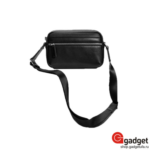 Кожаная сумка VLLICON First Layer Cowhide Light Simple Shoulder Messenger Bag черная