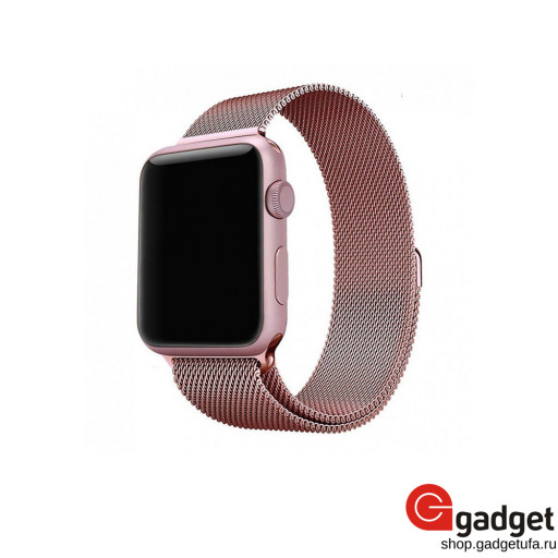Ремешок для Apple Watch 38/40mm миланский сетчатый розовый
