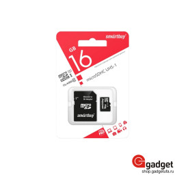 Карта памяти SmartBuy Micro SD 16Gb (с адаптером) купить в Уфе