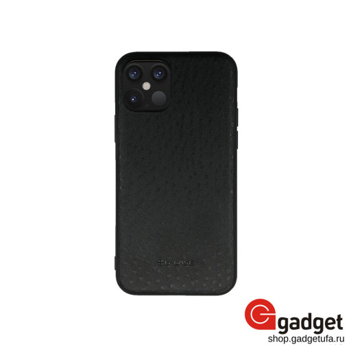 Кожаная накладка G-Case Premium для iPhone 12 Pro Max Duke Series черная