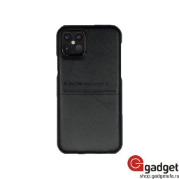Кожаная накладка G-Case для iPhone 12/12 Pro Cardсool Series черная купить в Уфе