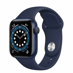 Часы Apple Watch Series 6 40 мм, корпус из алюминия цвета синий, спортивный ремешок синего цвета купить в Уфе