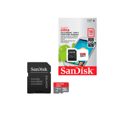 Карта памяти SanDisk Ultra microSDXC Class10 16Gb+SD adapter купить в Уфе