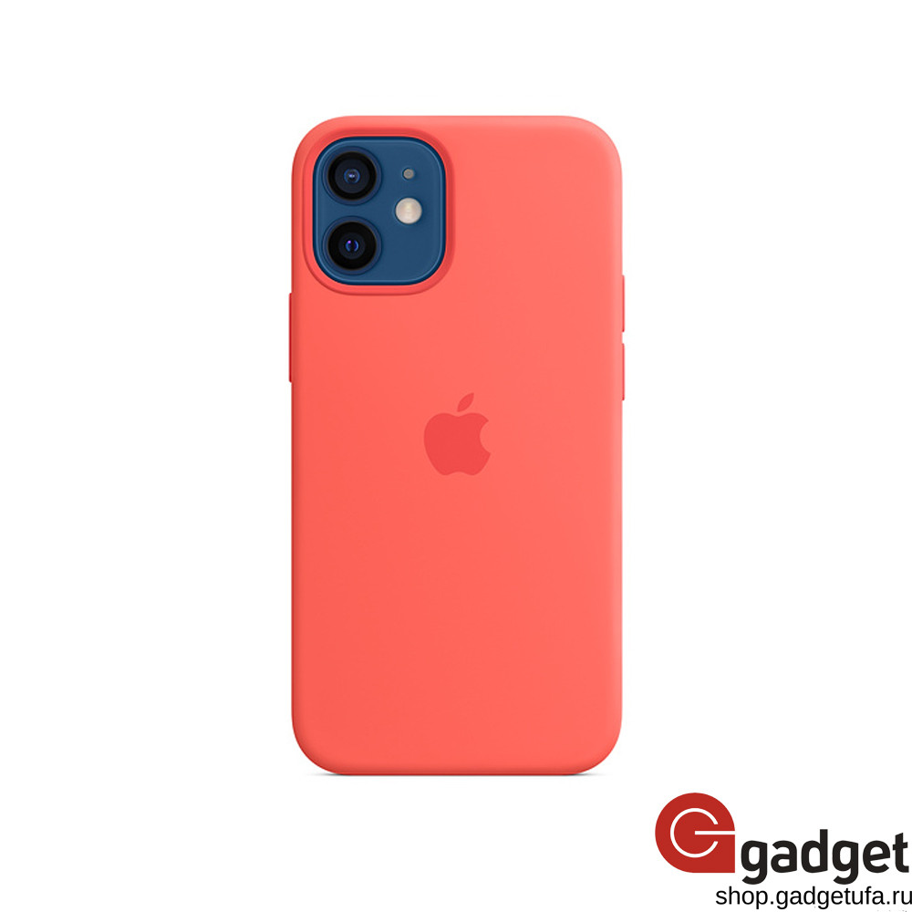 Купить оригинальный силиконовый чехол MagSafe для iPhone 12 mini розовый  цитрус по выгодной цене в Уфе