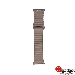 Кожаный ремешок магнитный для Apple watch 42/44mm бежевый купить в Уфе
