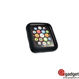 Противоударный бампер для Apple Watch 42mm силиконовый черный купить в Уфе