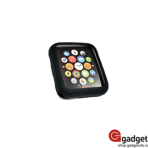 Противоударный бампер для Apple Watch 42mm силиконовый черный