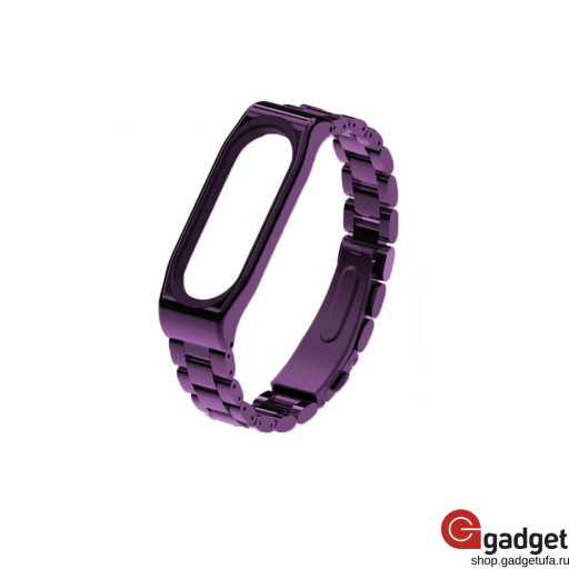 Блочный браслет для Mi Band 5 фиолетовый