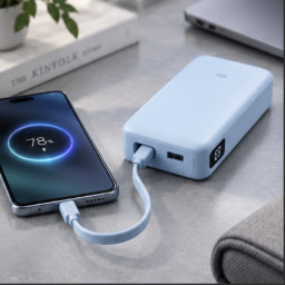 Внешний аккумулятор Mi Power Bank With Cable USB -C 20000mAh 67W PB2067 голубой фото купить уфа