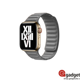 Кожаный ремешок магнитный для Apple watch 42/44mm серый купить в Уфе