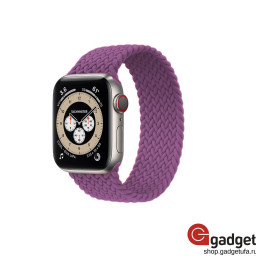 Силиконовый монобраслет для Apple Watch 38/40mm L плетеный темно-розовый купить в Уфе