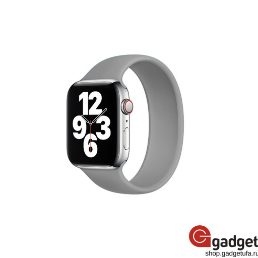 Силиконовый монобраслет для Apple Watch 38/40mm L серый