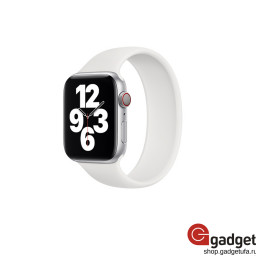Силиконовый монобраслет для Apple Watch 42/44mm M белый купить в Уфе