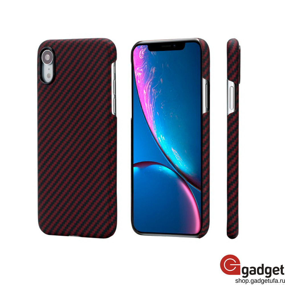 Купить накладка Pitaka MagCase для iPhone XR черно-красная в полоску по  выгодной цене в Уфе