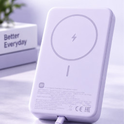 Внешний аккумулятор Mi Magnetic Power Bank With Cable USB-C 10000mAh 7.5W фиолетовый фото купить уфа