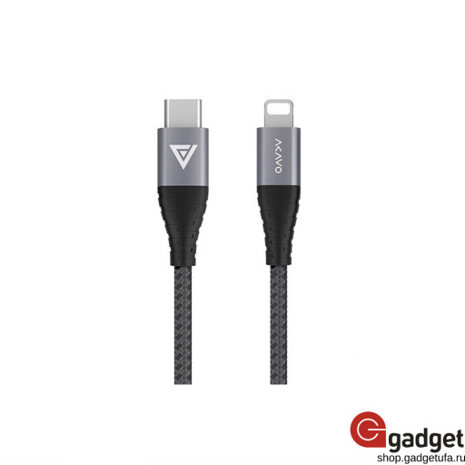 Кабель Akavo USB-C to Lightning 1.2 m черный