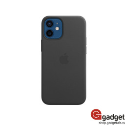 Чехол Apple Leather Case MagSafe для iPhone 12 Mini черный купить в Уфе