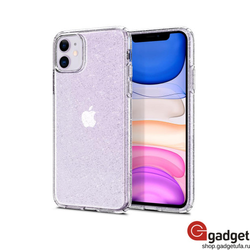 Накладка Spigen для iPhone 11 Liquid Crystal Glitter прозрачная