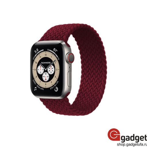 Силиконовый монобраслет для Apple Watch 38/40mm L бордовый