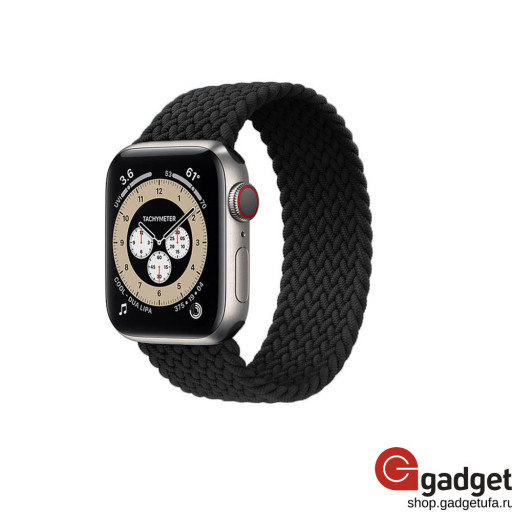 Силиконовый монобраслет для Apple Watch 38/40mm L черный