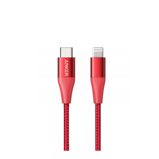 Кабель Anker PowerLine+ II Lightning to USB-C 1.8m красный