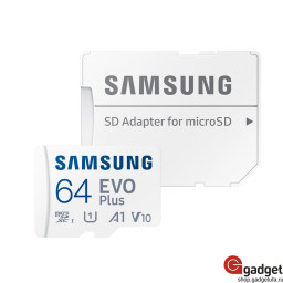 Карта памяти Samsung Evo Plus MicroSDXC 64Gb (с адаптером) фото купить уфа