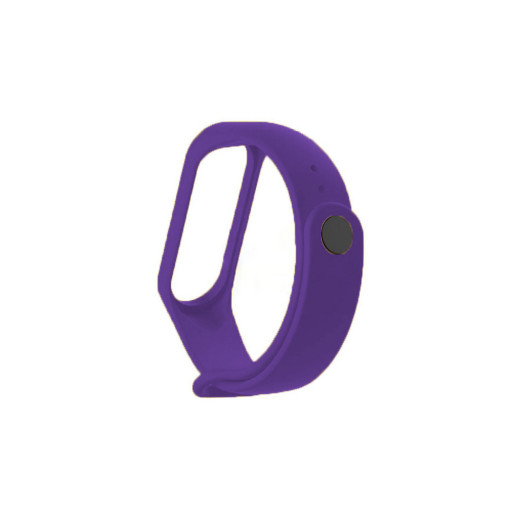 Силиконовый ремешок для Xiaomi Mi Band 3/Mi Band 4 темно-фиолетовый