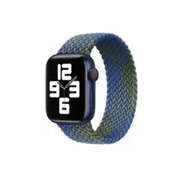 Тканевый монобраслет для Apple Watch 38/40mm M плетеный Z сине-зеленый купить в Уфе
