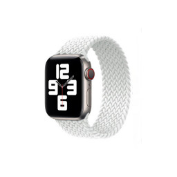 Тканевый монобраслет для Apple Watch 38/40mm M плетеный белый купить в Уфе