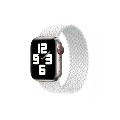 Тканевый монобраслет для Apple Watch 38/40mm M плетеный белый