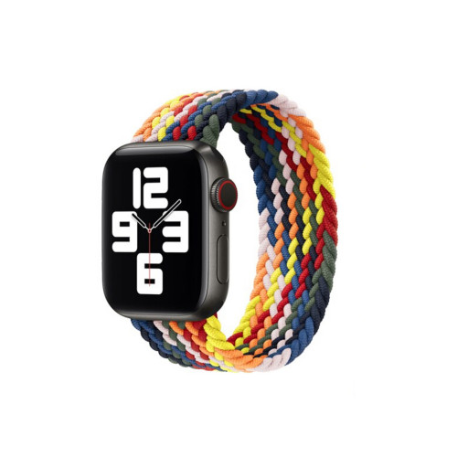 Тканевый монобраслет для Apple Watch 38/40mm M плетеный многоцветный