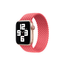 Тканевый монобраслет для Apple Watch 38/40mm M плетеный розовый купить в Уфе