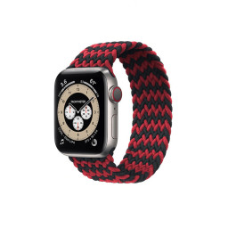 Тканевый монобраслет для Apple Watch 38/40mm S плетеный W черно-красный купить в Уфе